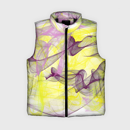 Женский жилет Абстракция Желтый и розовый Дополнение Коллекция G / 3D-Черный – фото 1