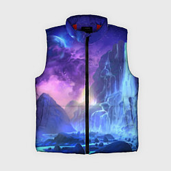 Женский жилет Фантастический пейзаж Водопад Неон