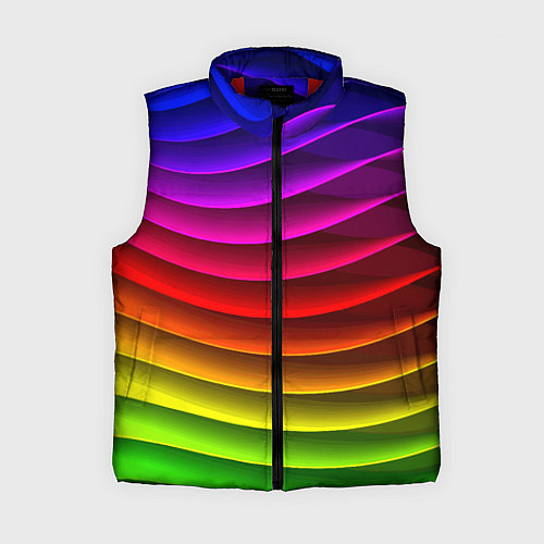 Женский жилет Color line neon pattern Abstraction Summer 2023 / 3D-Красный – фото 1
