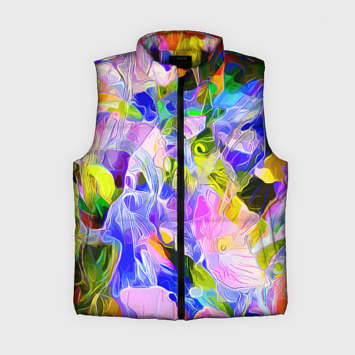 Женский жилет Красочный цветочный узор Весна - Лето 2023 Colorfu / 3D-Черный – фото 1