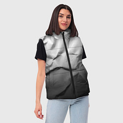 Женский жилет Мятая бумага Текстура Crumpled Paper Texture, цвет: 3D-красный — фото 2