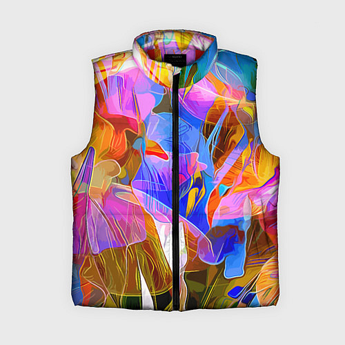 Женский жилет Красочный цветочный паттерн Лето Colorful floral p / 3D-Красный – фото 1