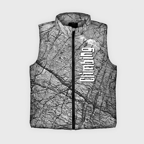 Женский жилет Надпись - скалолазание - на каменной горной тексту / 3D-Светло-серый – фото 1