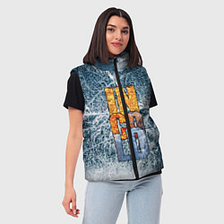 Женский жилет IN COLD logo with ice, цвет: 3D-светло-серый — фото 2