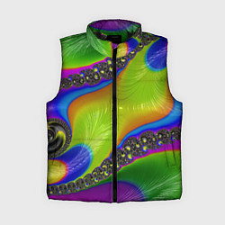 Женский жилет Кислотный фрактал Абстракция