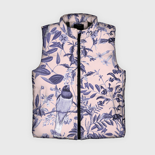 Женский жилет Цветы Флизелиновые Тропики / 3D-Черный – фото 1