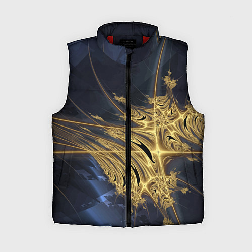 Женский жилет Фрактальная футуристическая композиция Абстракция / 3D-Красный – фото 1