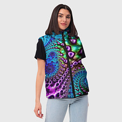 Женский жилет Наикрутейший фрактальный паттерн Авангард The Cool, цвет: 3D-светло-серый — фото 2