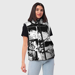 Женский жилет Токийский гуль паттерн, цвет: 3D-черный — фото 2