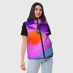 Женский жилет Абстрактная красочная композиция Лето Abstract col, цвет: 3D-красный — фото 2