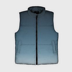 Женский жилет GRADIENT shades of blue, цвет: 3D-черный