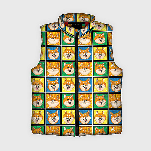 Женский жилет Разноцветная плитка сибы / 3D-Красный – фото 1