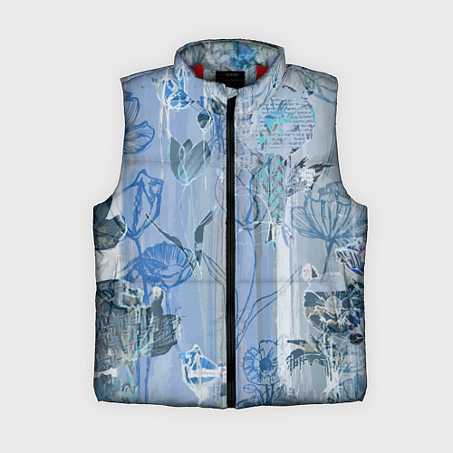 Женский жилет Floral collage Растительный коллаж / 3D-Красный – фото 1