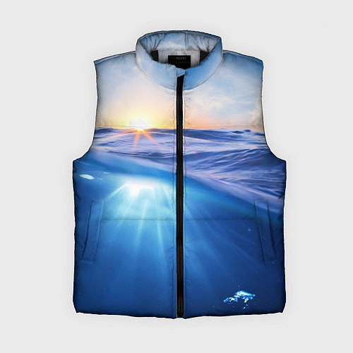 Женский жилет Грань между небом и водой / 3D-Черный – фото 1