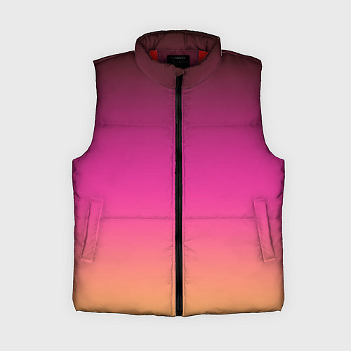 Женский жилет Оранжево-пурпурный градиент / 3D-Красный – фото 1
