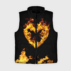 Женский жилет Fire Heart, цвет: 3D-черный