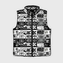 Женский жилет THE TEXTURE OF LEGENDARY ROCK BANDS, цвет: 3D-черный