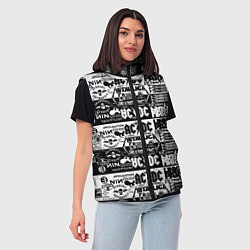 Женский жилет THE TEXTURE OF LEGENDARY ROCK BANDS, цвет: 3D-черный — фото 2