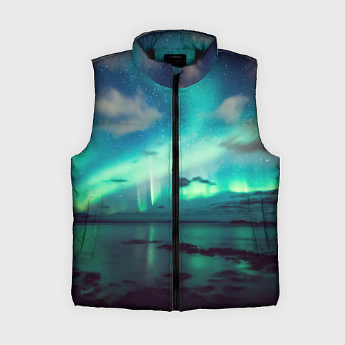 Женский жилет Aurora borealis / 3D-Черный – фото 1