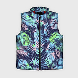 Женский жилет Разноцветные Листья Пальм