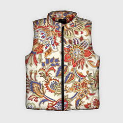 Женский жилет Цветочный винтажный орнамент