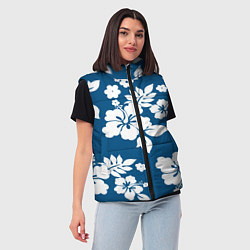 Женский жилет Цветочный паттерн Минимализм, цвет: 3D-черный — фото 2