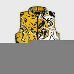Женский жилет Черно-желтые разводы, цвет: 3D-черный