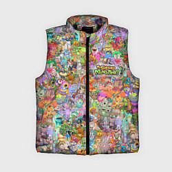 Женский жилет MY SINGING MONSTERS Все персонажи, цвет: 3D-черный