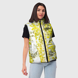 Женский жилет РОССИЯ БЕРЕЗЫ ПРЯМОУГОЛЬНИКИ, цвет: 3D-светло-серый — фото 2