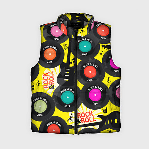 Женский жилет ROCKNROLL VINYL RECORDS / 3D-Светло-серый – фото 1