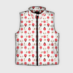 Женский жилет Забавные Божьи коровки на белом фоне