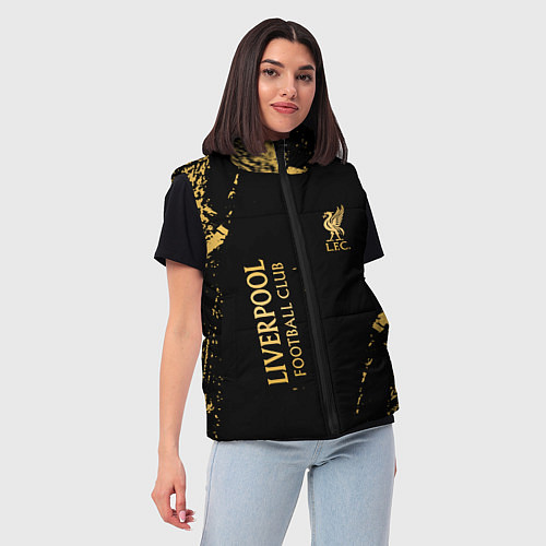 Женский жилет Liverpool гранж / 3D-Красный – фото 3