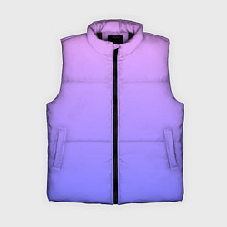Женский жилет PINK-PURPLE GRADIENT ГРАДИЕНТ РОЗОВО-ФИОЛЕТОВЫЙ, цвет: 3D-черный