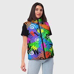 Женский жилет Яркий геометрический принт, цвет: 3D-черный — фото 2