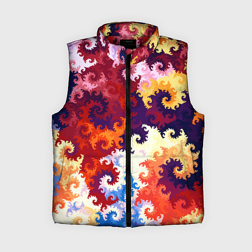 Женский жилет Красочный фрактальный паттерн Fashion trend / 3D-Красный – фото 1