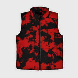 Женский жилет Черно-красная абстракция