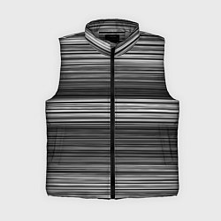 Женский жилет Black and white thin stripes Тонкие полосы, цвет: 3D-светло-серый