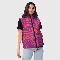 Женский жилет Рябь на воде Абстракция, цвет: 3D-черный — фото 2