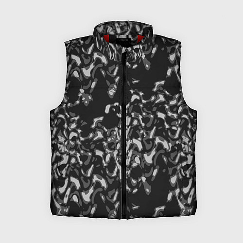 Женский жилет Абстрактный узор в темных серых тонах / 3D-Красный – фото 1