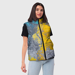 Женский жилет Извержение Красок, цвет: 3D-красный — фото 2
