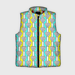 Женский жилет Striped multicolored pattern with hearts