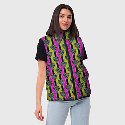Женский жилет Striped multicolored pattern Сердце, цвет: 3D-красный — фото 2