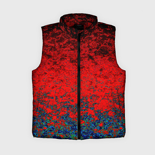 Женский жилет Абстрактный узор мраморный красно-синий / 3D-Красный – фото 1
