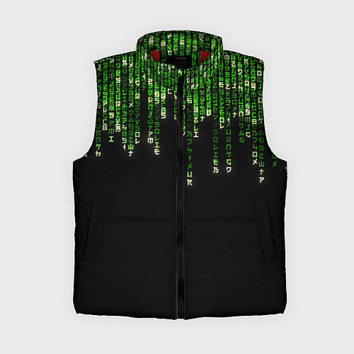 Женский жилет Дождь Из Японских Иероглифов / 3D-Красный – фото 1