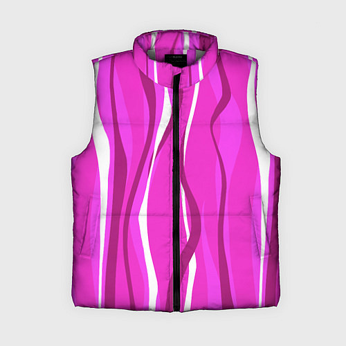Женский жилет Розовые полосы / 3D-Светло-серый – фото 1