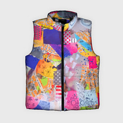 Женский жилет Patchwork quilt Fashion trend, цвет: 3D-черный