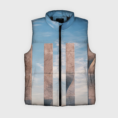 Женский жилет Абстрактные блоки и небо - Голубой / 3D-Черный – фото 1