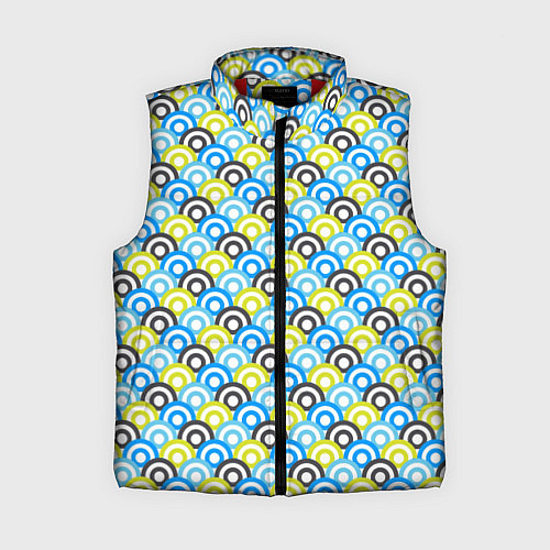 Женский жилет Кружочки разноцветные / 3D-Красный – фото 1