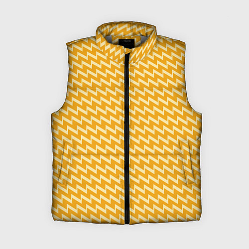 Женский жилет Желтые зиг-заги / 3D-Светло-серый – фото 1