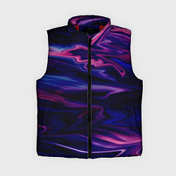 Женский жилет Фиолетово-розовый абстрактный узор, цвет: 3D-красный